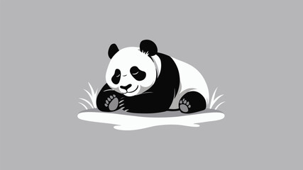 Vector file of cute panda