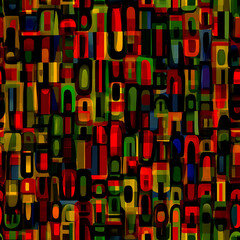 Vibrant Geometric Abstract Seamless Tile Pattern