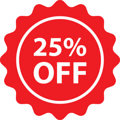 Special Offer Twenty-Five Percent Off Sale Sticker