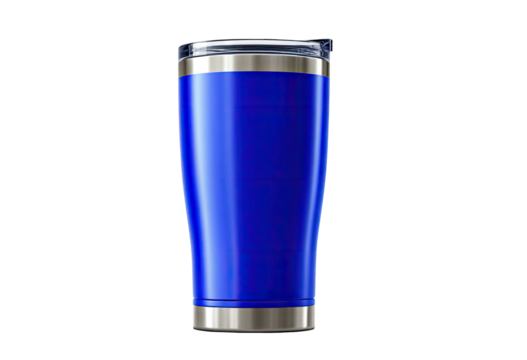 Cobalt blue tumbler with stainless lid