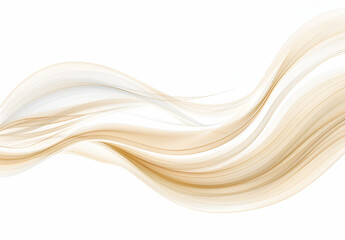 Jasna, beżowa fala w abstrakcyjnym stylu na białym tle – elegancki, miękki motyw tła z efektem lekkości i ruchu.