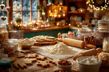 Christmas baking background