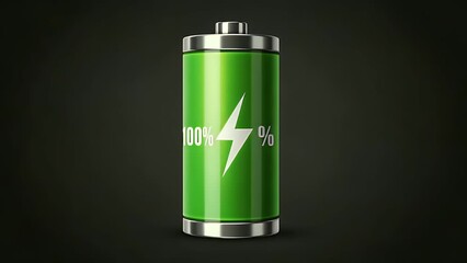 Battery Indicator 100 Percent Full Power Status