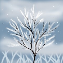 冬の入口を感じさせる霜