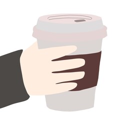 ホットドリンクシルエット風