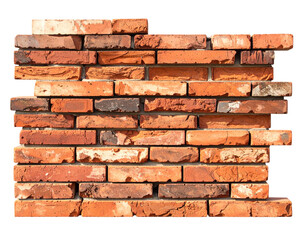 Obraz premium Detailed Red and Brown Brick Wall Texture with Vintage Appeal and Rough Surface for Design Projects