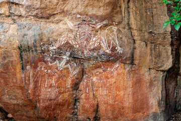 Australian Aboriginal Art in Kakadu National Park, Northern Territory Australia © Ken Griffiths