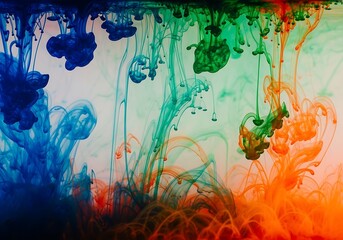 Chromatic liquid movement creating vibrant abstract art expression