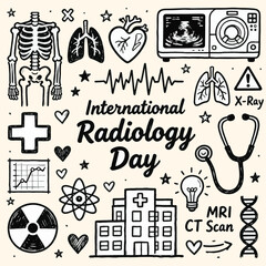 Doodle Vector of International Radiology Day