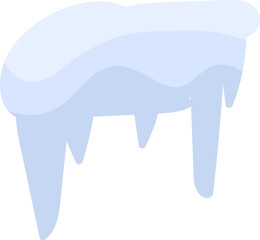 Icicles Hanging from Snowy Ledge