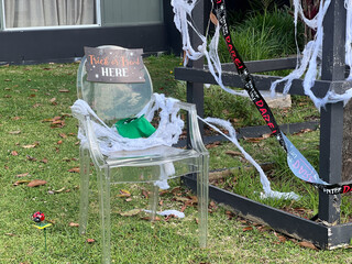 Halloween decoration outside a house