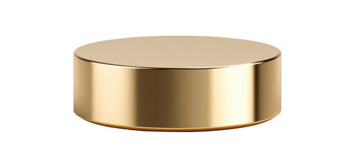 Polished gold circular disc