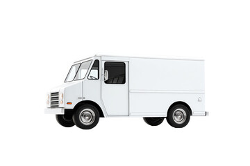 Naklejka premium White delivery van, side profile (2)