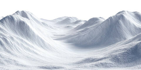 Snowy, undulating mountain range