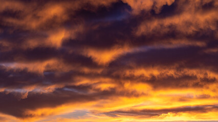 Colorful clouds during the sunset