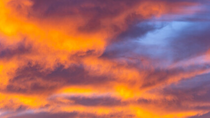 Colorful clouds during the sunset