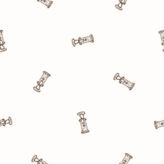 Religious prayer candle seamless vector pattern. Christian home decor background for sunday school bible study. Reflection lit candle all over print. 