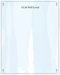 Sympathy Card in Blue Watercolor Style with Picture Frame