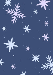 Snowflakes on Background