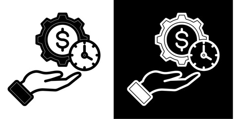 Business Efficiency  Icon Set White Mix Style Collection
