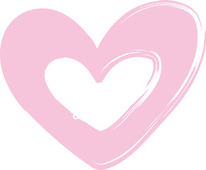 Brush Stroke Heart Shape