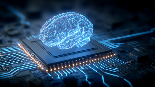 Microchip core releasing energy like data particles, evoking high performance compute, rapid throughput and modern innovation.
