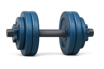 Fototapeta premium Adjustable blue dumbbell supporting fitness and strength training workouts, improving muscle health and physical activity