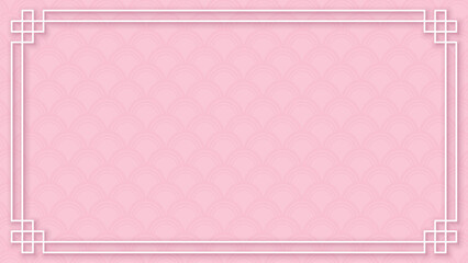 Pink background with white rectangle frame Chinese style.