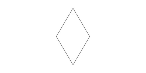 Rhombus Shape in Geometry. Geometric Shapes.