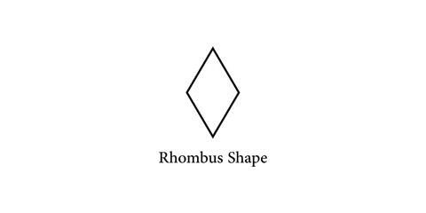 Rhombus Shape in Geometry. Geometric Shapes.