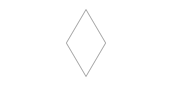 Rhombus Shape in Geometry. Geometric Shapes.