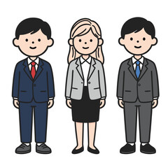 Fototapeta premium 会社員3人組
