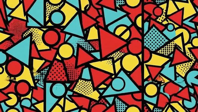 Colorful Geometric Pattern - A Dynamic Abstract Design.