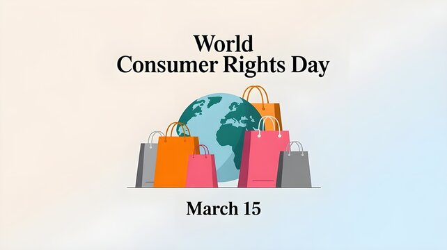 vector graphic of world consumer rights day good for world consumer rights day celebration. flat design. flyer design.flat illustration.