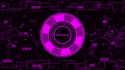 This captivating stock image showcases a mesmerizing purple hud heads-u display element, perfect for adding a futuristic touch to your projects the intricate design features a central circular shape s