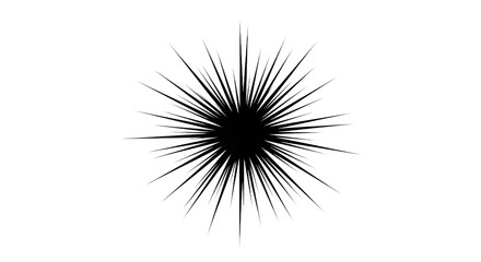 Obraz premium Abstract starburst design with radiating lines and transparent background