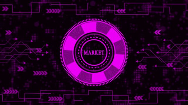 This captivating stock image showcases a mesmerizing purple hud heads-u display element, perfect for adding a futuristic touch to your projects the intricate design features a central circular shape s