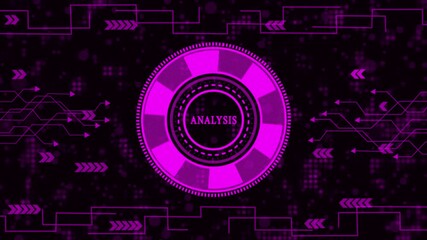 Abstract futuristic technology background with purple neon light, circuit board, and digital elements for science, engineering, and hightech concepts - Powered by Adobe