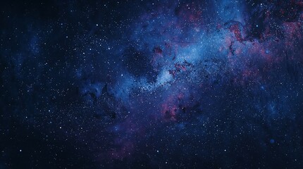 Fototapeta premium Vibrant blue and purple nebula with countless stars in deep space