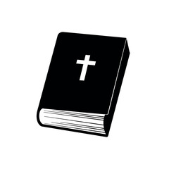 Fototapeta premium Bible with a white cross on the cover.