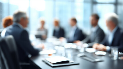 Business meeting in a corporate boardroom symbolizing leadership alignment, decision making and strategic planning.
