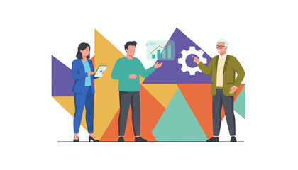 Obraz premium Professional team discussing business strategy data analysis and process optimization