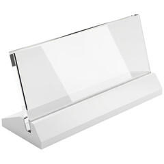 Fototapeta premium Empty clear acrylic display stand for business cards or small signs