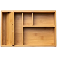 Natural bamboo drawer organizer with adjustable compartments for home storage