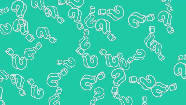 question mark pattern animation background