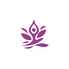 Wellness Yoga Leaf Logo. Perfect for natural and spa Nature Leaf