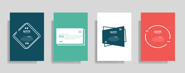 Stylish quote templates in vibrant colors offer modern design for impactful business and personal messaging, perfect for social media and presentations.