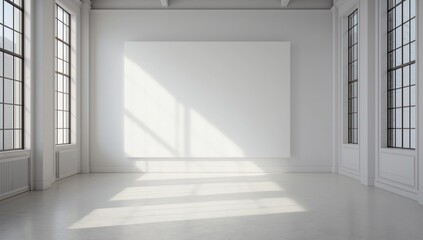 Obraz premium Minimalistic gallery interior 