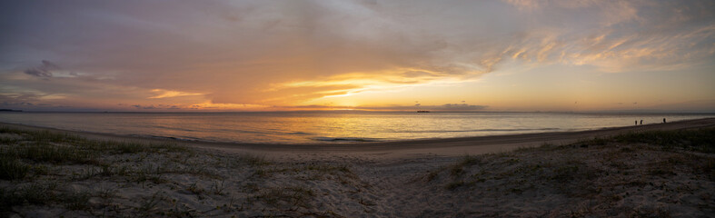 Fototapeta premium Moreton island beach sunset panorama
