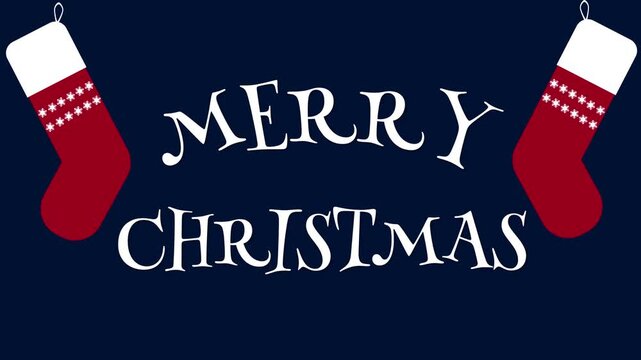 Merry Christmas Greeting background illustration animation